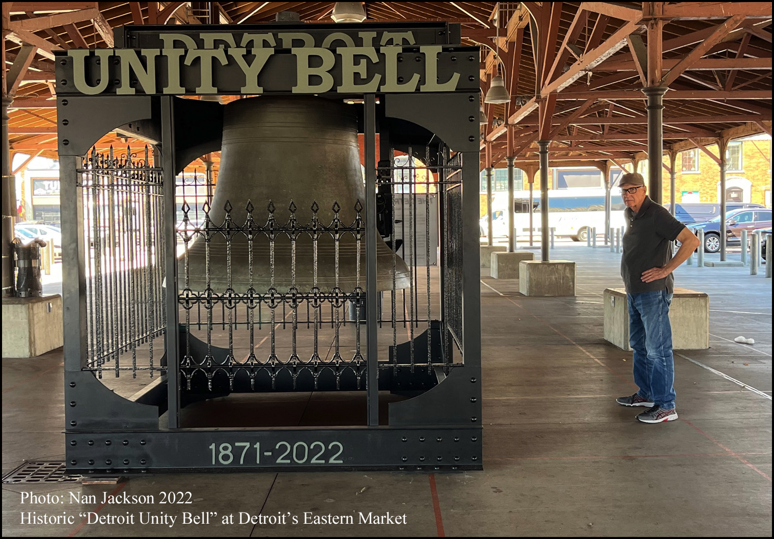 Historic "Detroit Unity Bell" at Detroit's Eastern Market, 2022