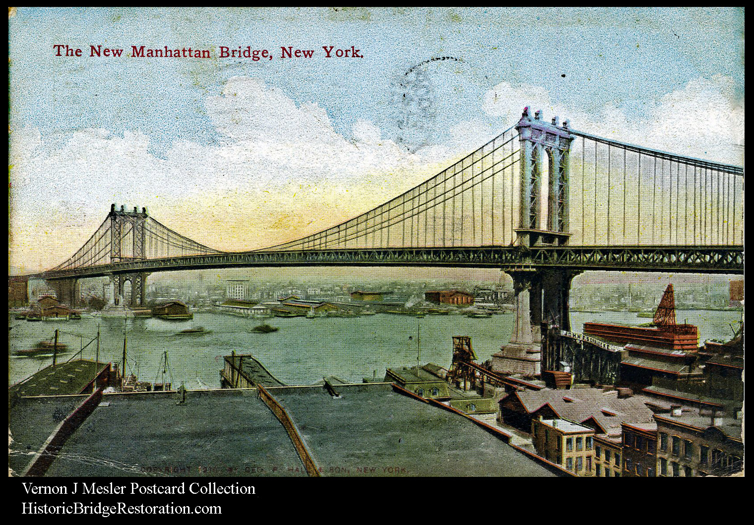 New Manhattan Bridge, New York 1912