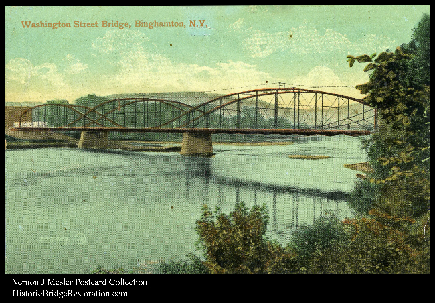 Washington Str Bridge, Binghamton, NY 1909