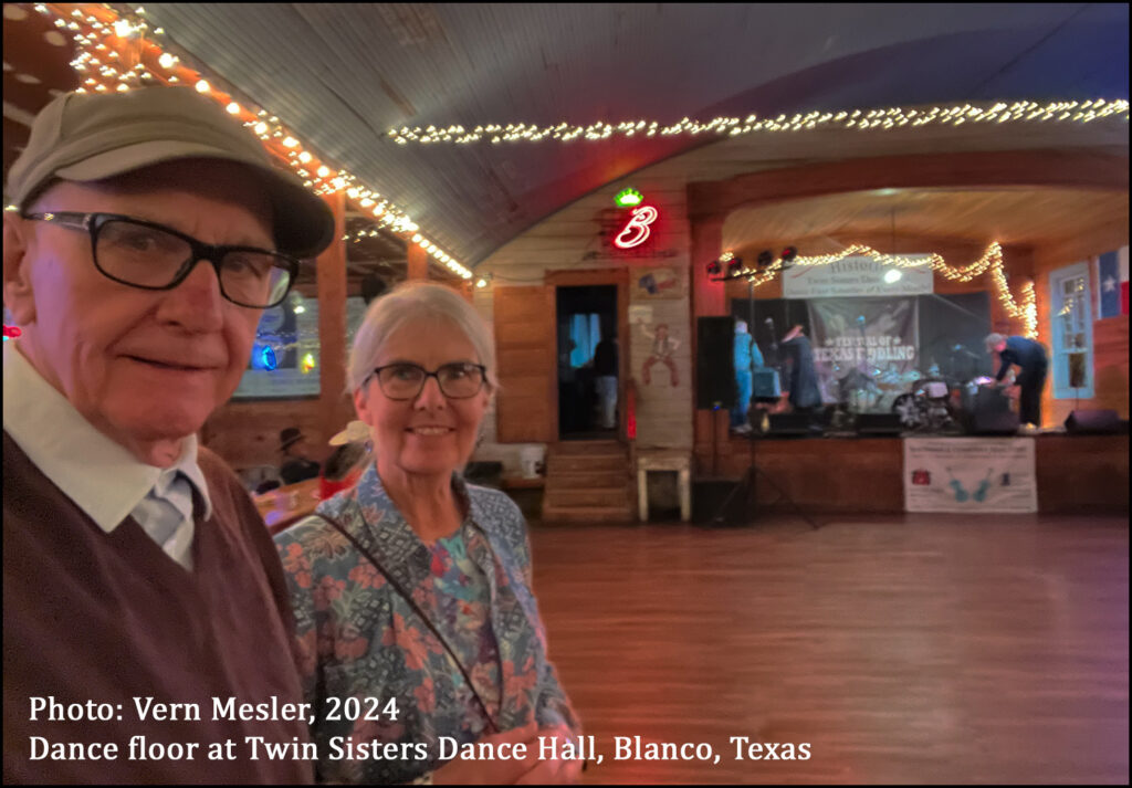 Dance floor at Twin Sisters Dance Hall, Blanco, Texas