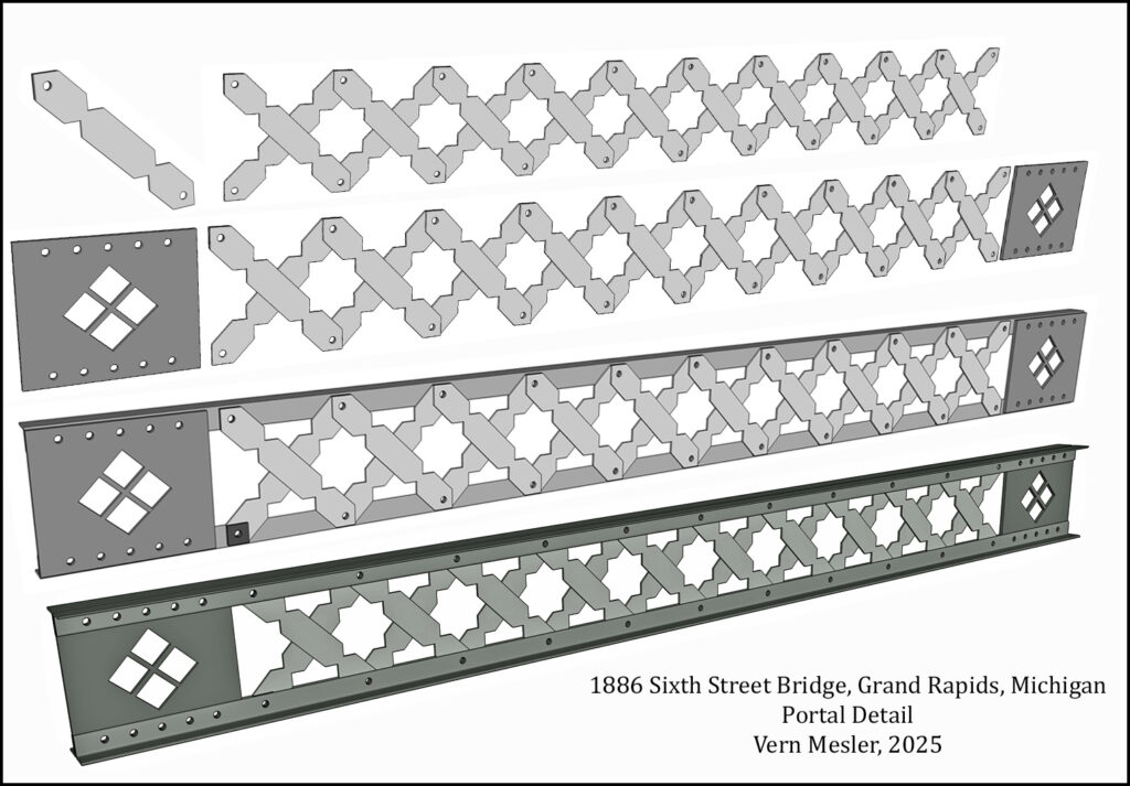 1886 Sixth Street Bridge Grand Rapids, Michigan, portal detail