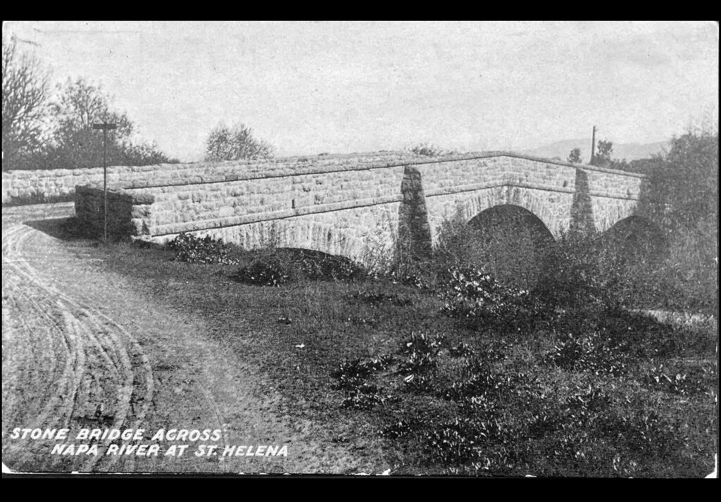 Stone Bridge Across Napa River at St. Helena
