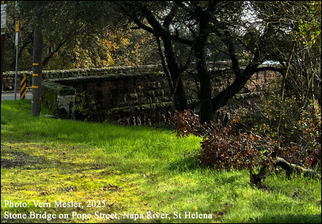 Stone Bridge Across Napa River at St. Helena
