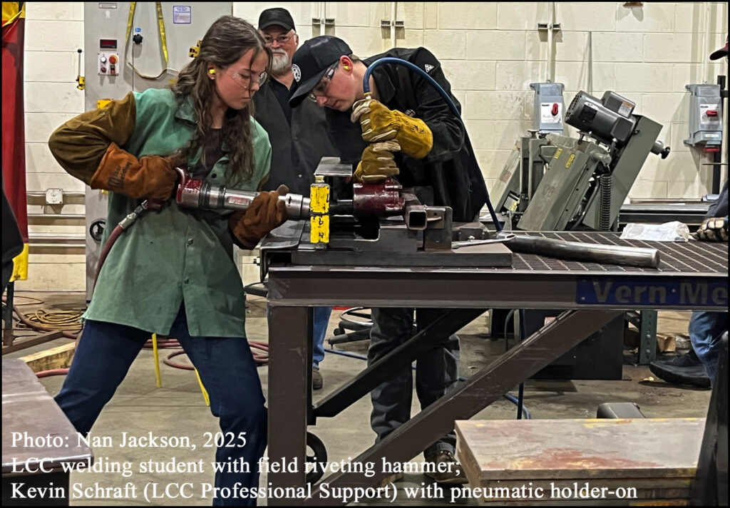November 2025, field riveting demonstration at Lansing Community College. Lansing Michigan