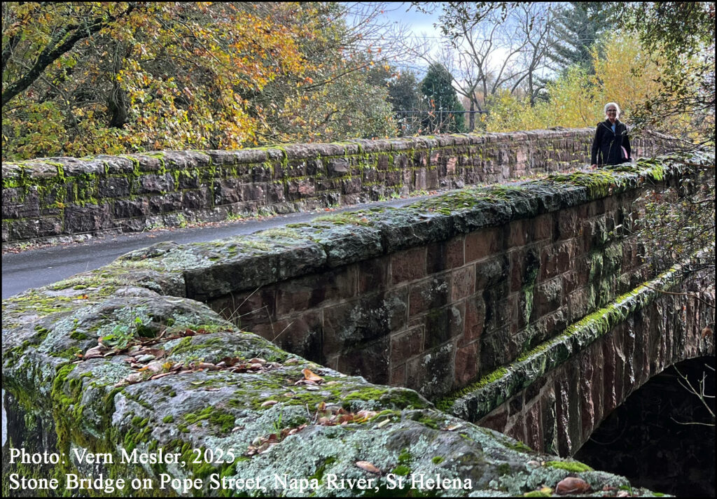 Stone Bridge Across Napa River at St. Helena