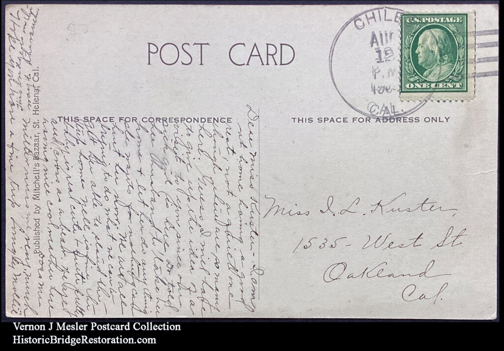 Stone Bridge Across Napa River at St. Helena