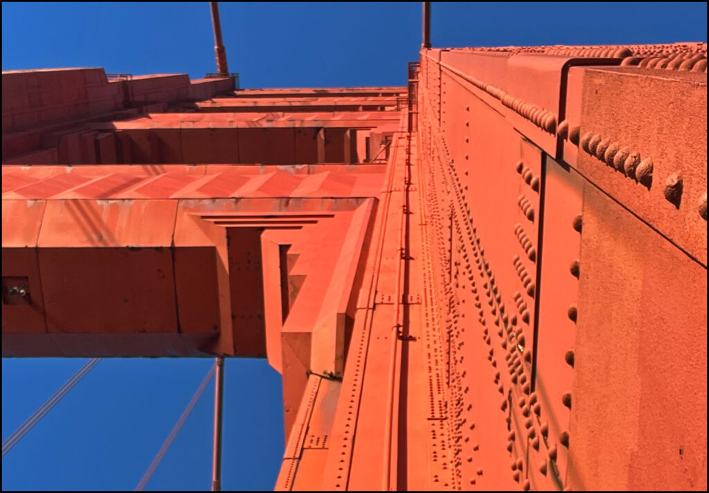 Shop driven rivets Golden Gate Bridge towers