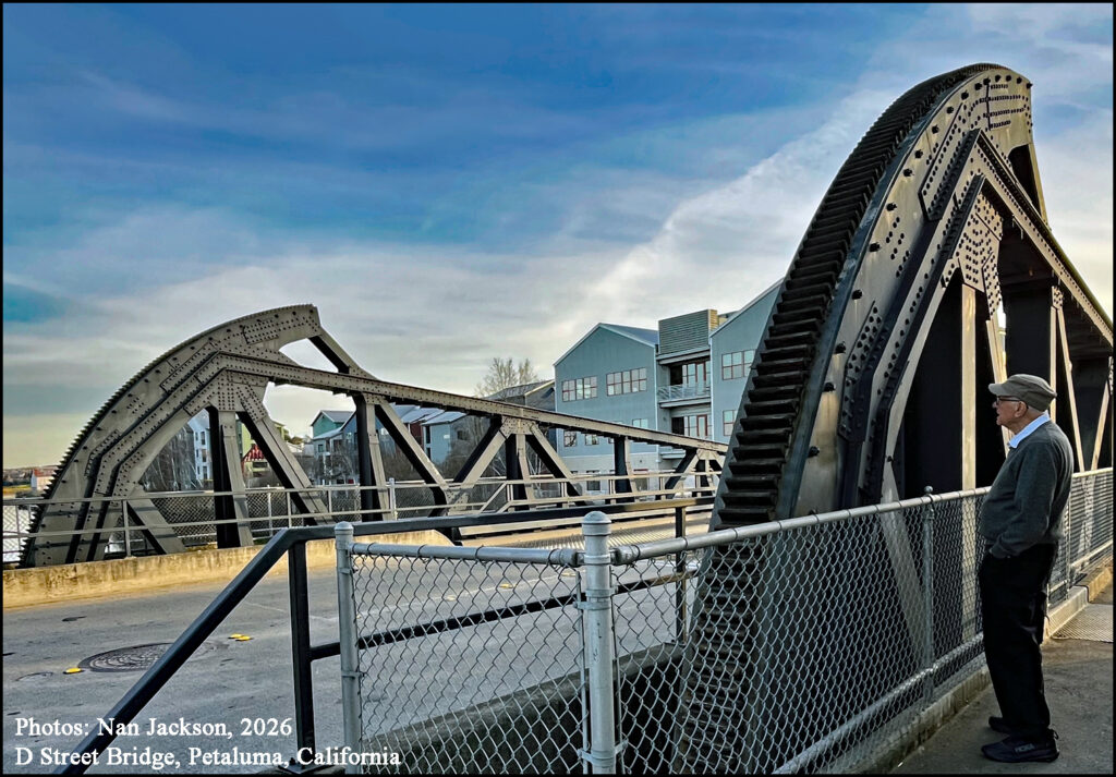 D Street Bridge spanning the Petaluma River, Petaluma, California