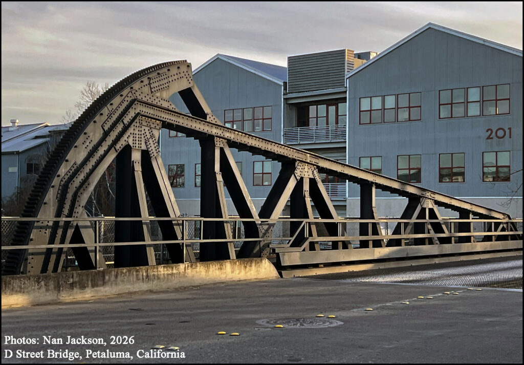 D Street Bridge spanning the Petaluma River, Petaluma, California