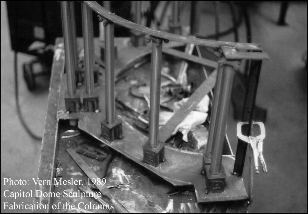 Capitol Dome Sculpture Fabrication of the Columns Lansing Community College
