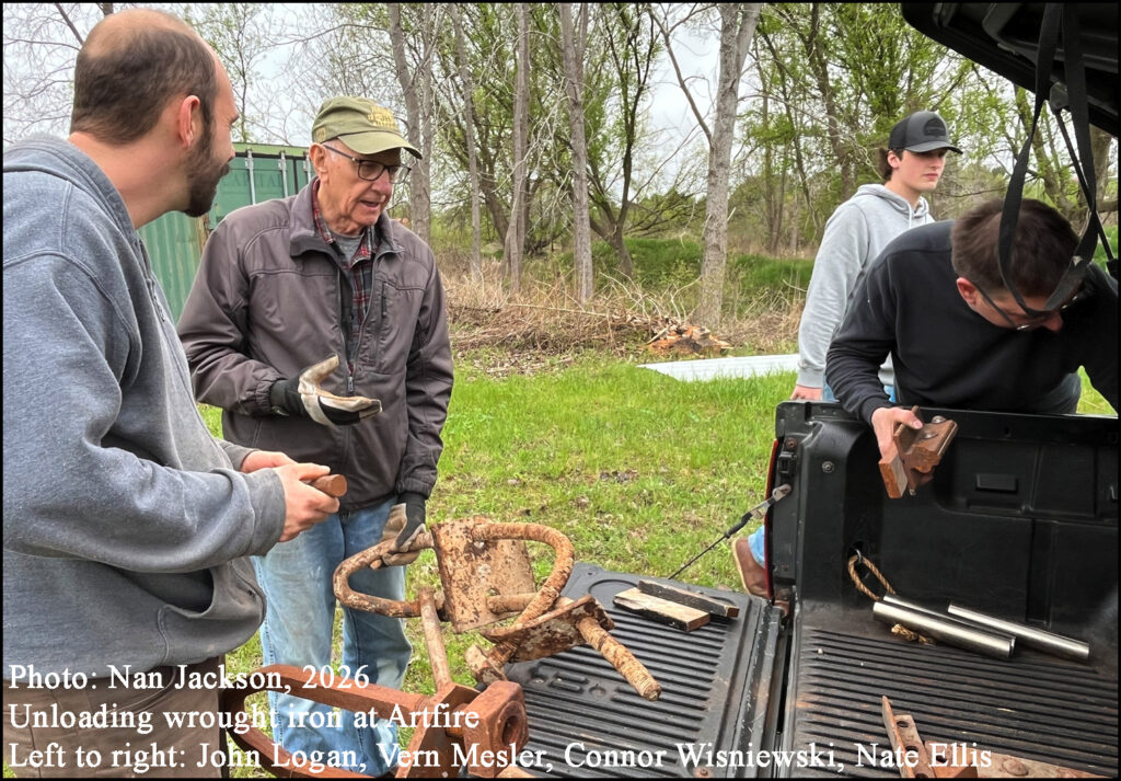 2026 unloading wrought iron at artfire