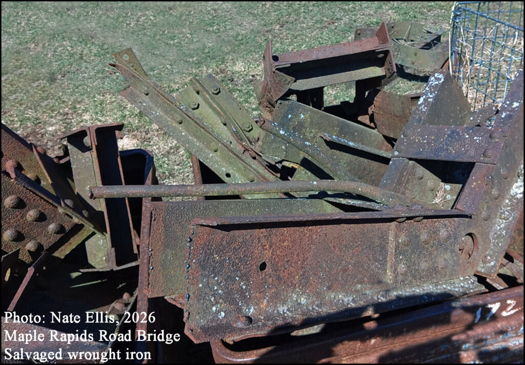 Nate Ellis, 2026 Maple Rapids Road Bridge Salvaged wrought iron