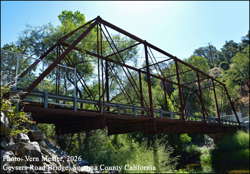 Vern Mesler, 2026 Geysers Road Bridge, Sonoma County California spanning Big Sulphur Creek in Sonoma County