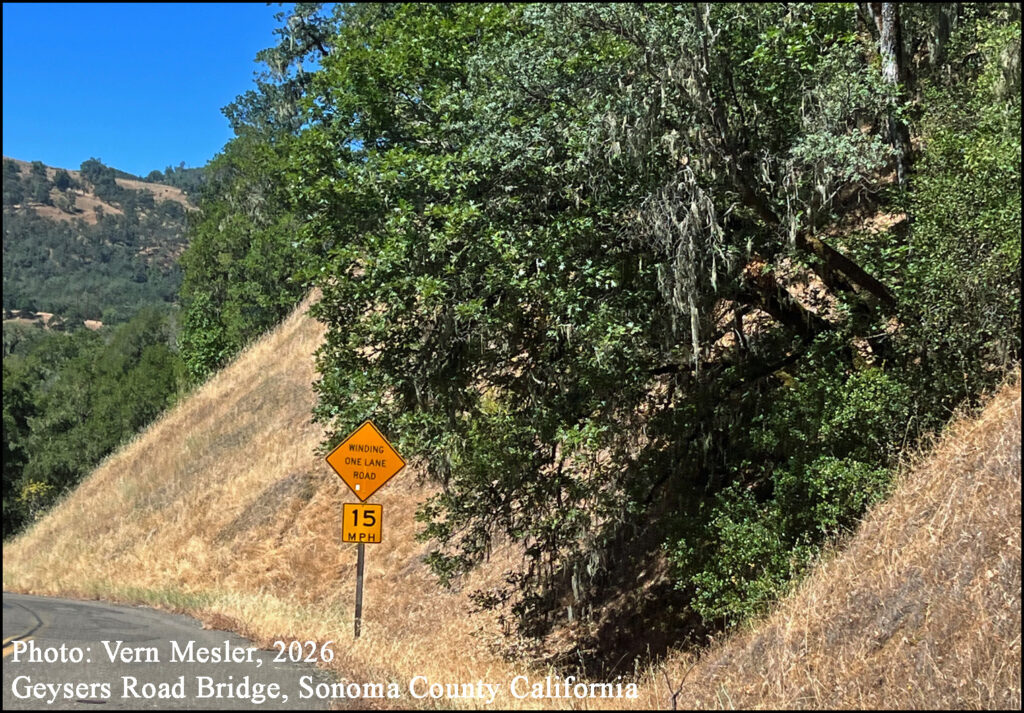Photo: Vern Mesler, 2026 Geysers Road, Sonoma County California