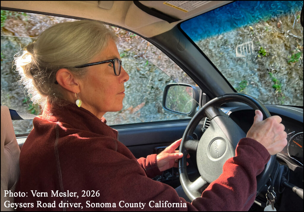 Photo: Vern Mesler, 2026 Geysers Road driver, Sonoma County California