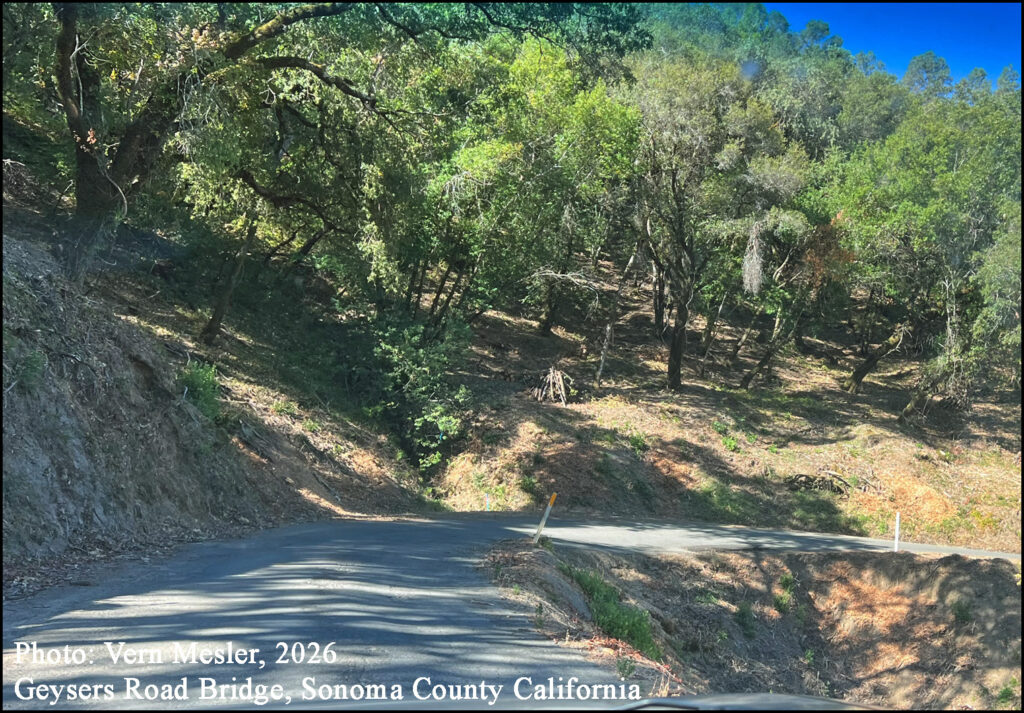 Photo: Vern Mesler, 2026 Geysers Road, Sonoma County California