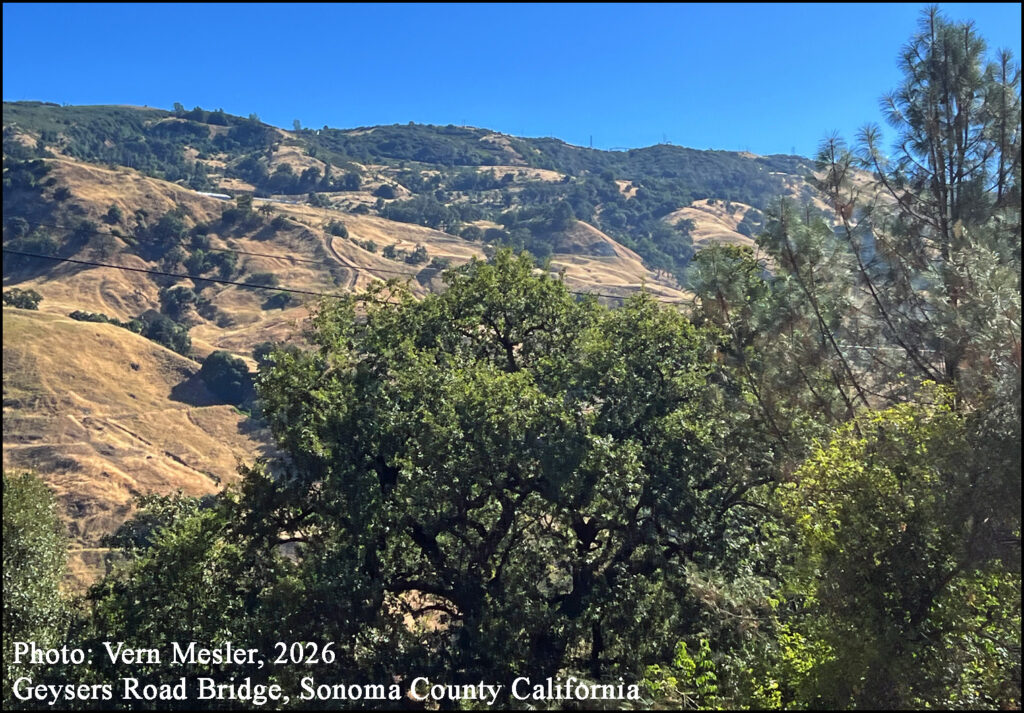 Photo: Vern Mesler, 2026 Geysers Road, Sonoma County California