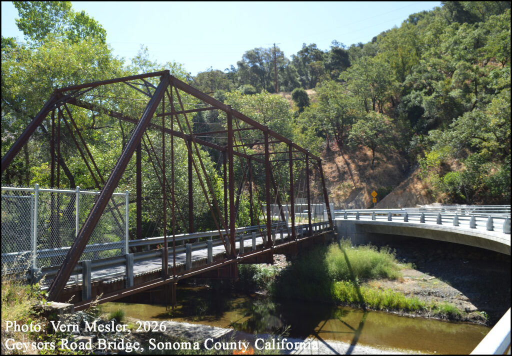 Photo: Vern Mesler, 2026 Geysers Road Bridge, Sonoma County California