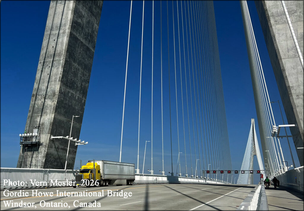 Gordie Howe International Bridge, USA/Canada border between Detroit and Windsor