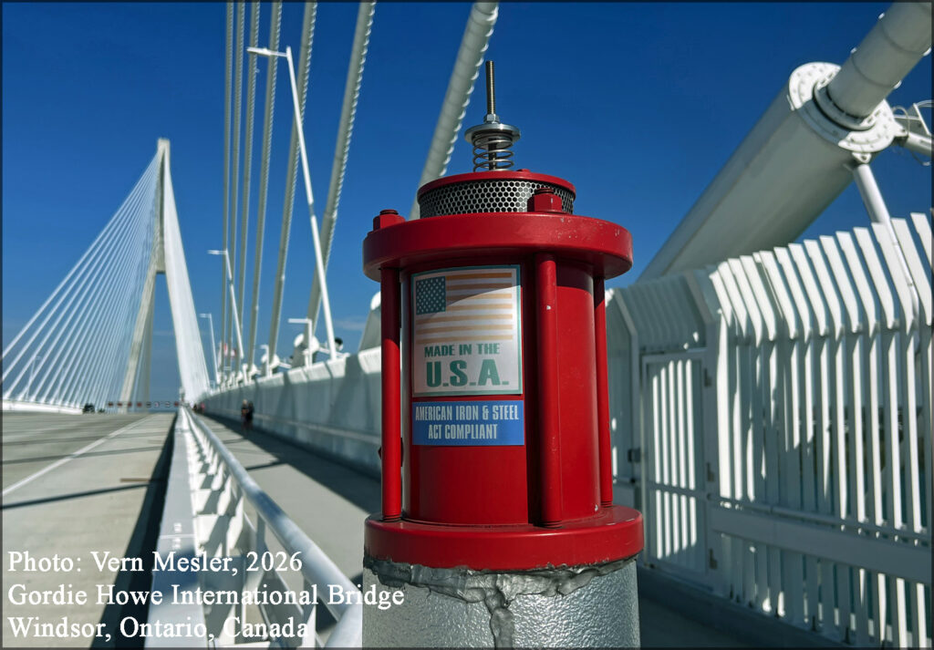 Gordie Howe International Bridge, USA/Canada border between Detroit and Windsor